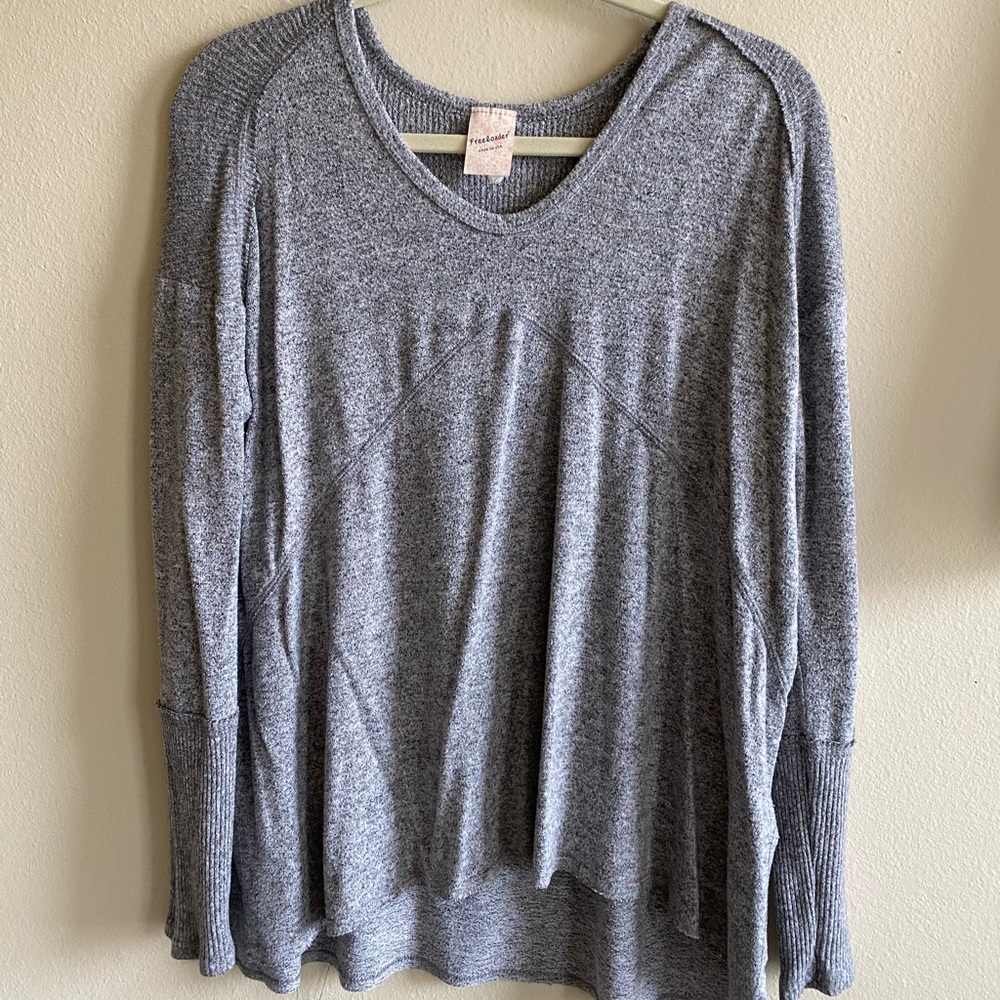 Freeloader Soft Grey Long-Sleeve Top
